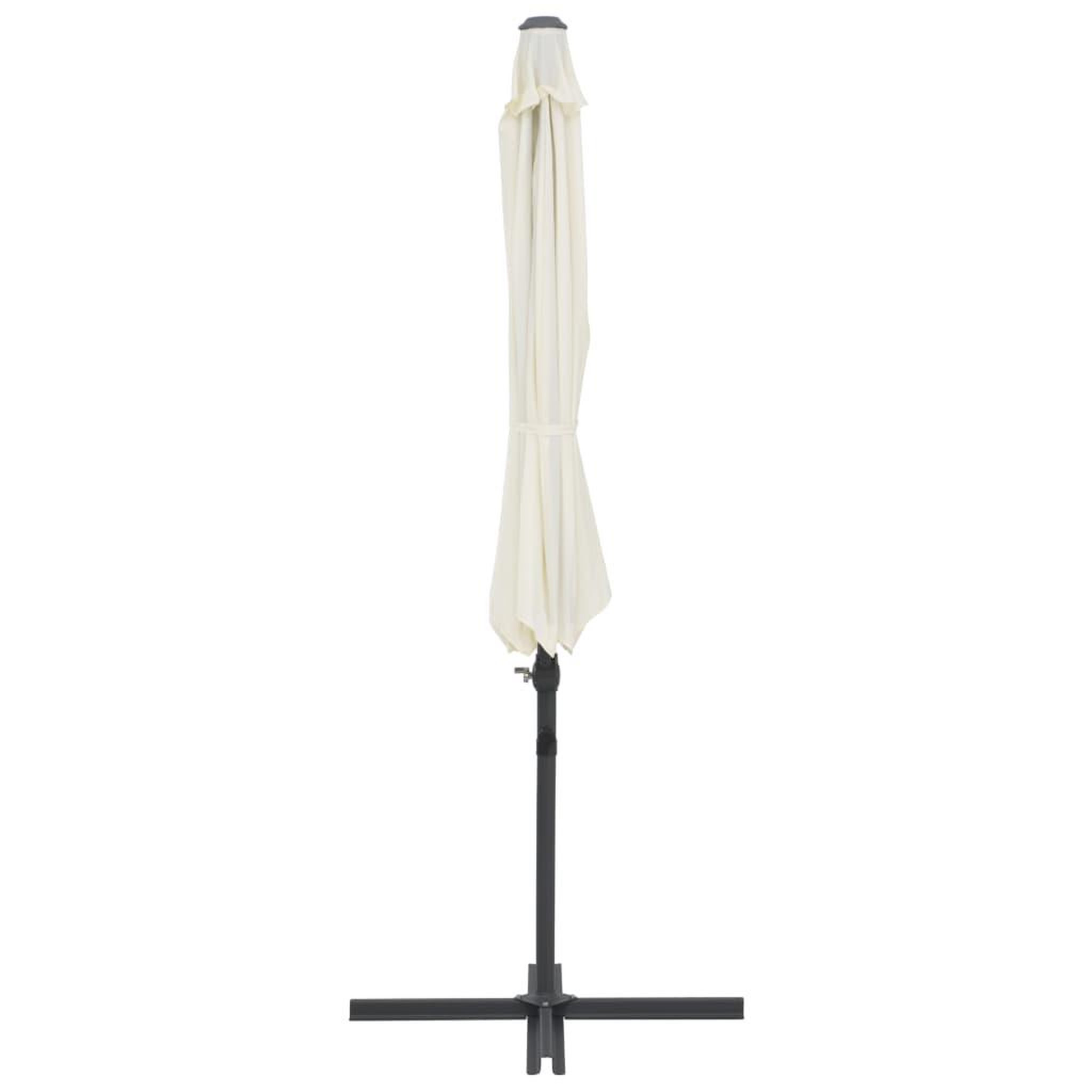 Voir la diapositive 4 : VIDAXL Parasol de jardin avec base portable sable