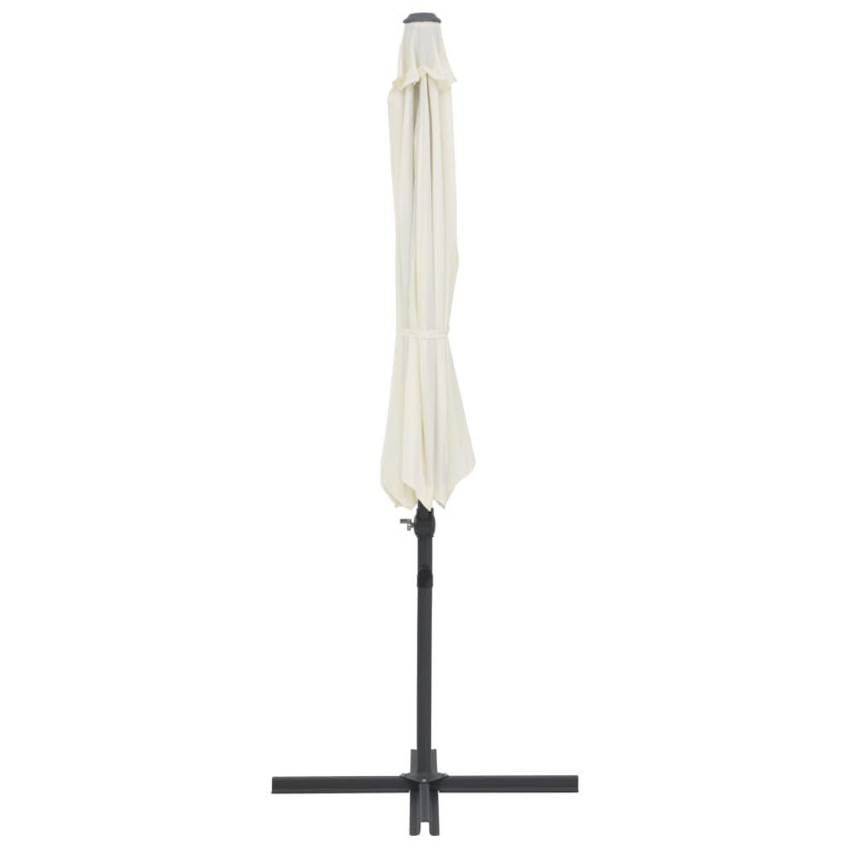 VIDAXL Parasol de jardin avec base portable sable