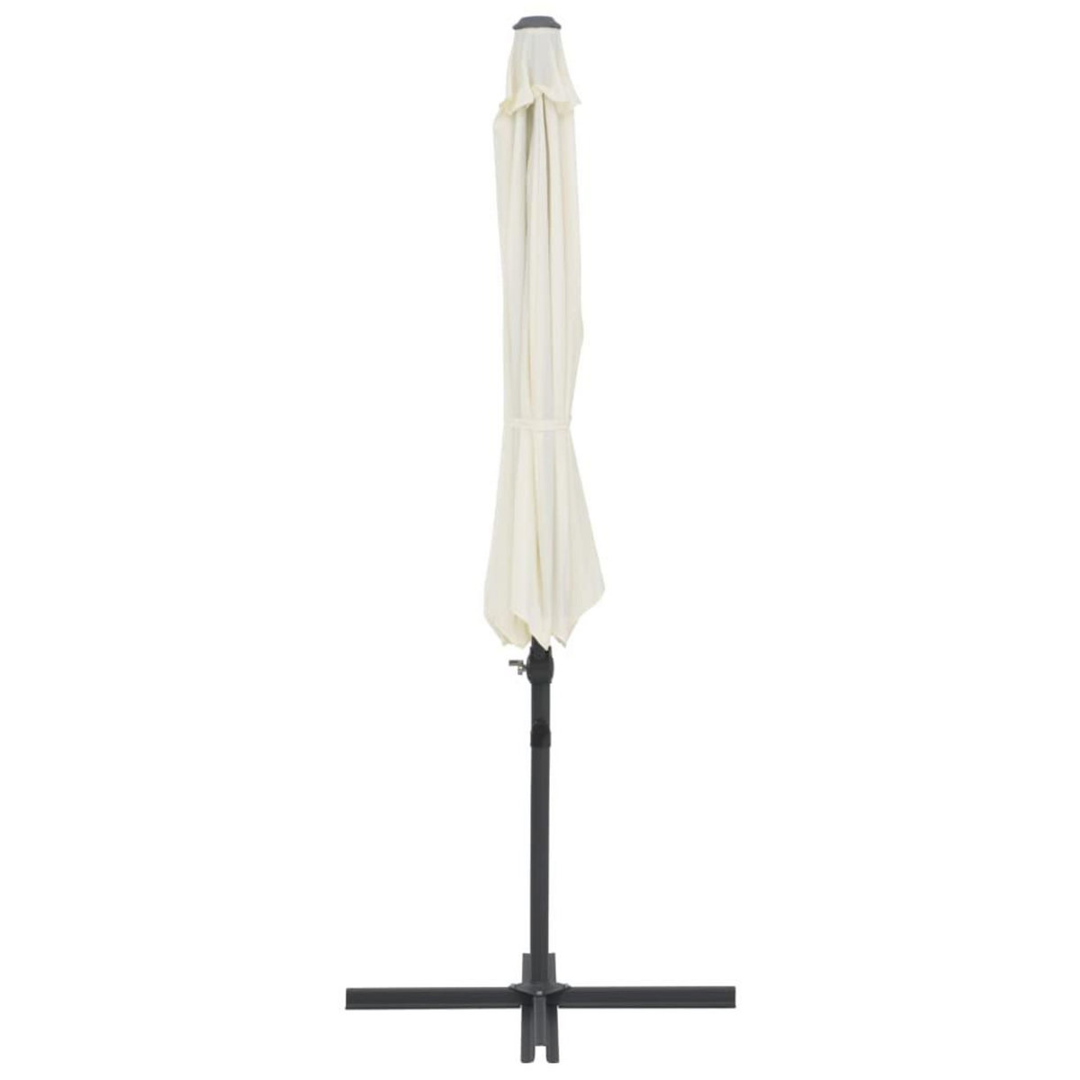 VIDAXL Parasol de jardin avec base portable sable