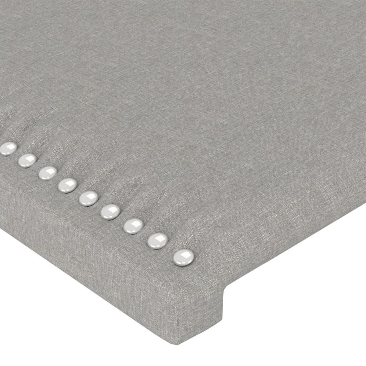 VIDAXL Tetes de lit 2 pcs Gris clair 90x5x78/88 cm Tissu
