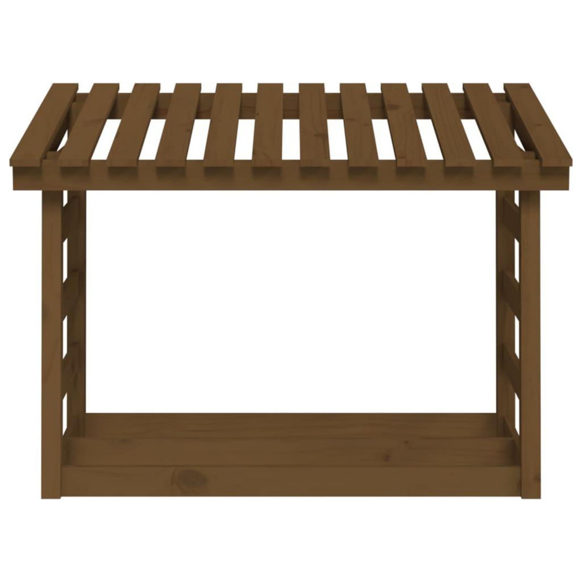 VIDAXL Support de bois de chauffage Marron miel 108x64,5x78cm Bois pin