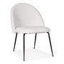 Voir la diapositive 1 : Paris Prix Fauteuil Lounge en Tissu Bouclette  Delmer  83cm Blanc