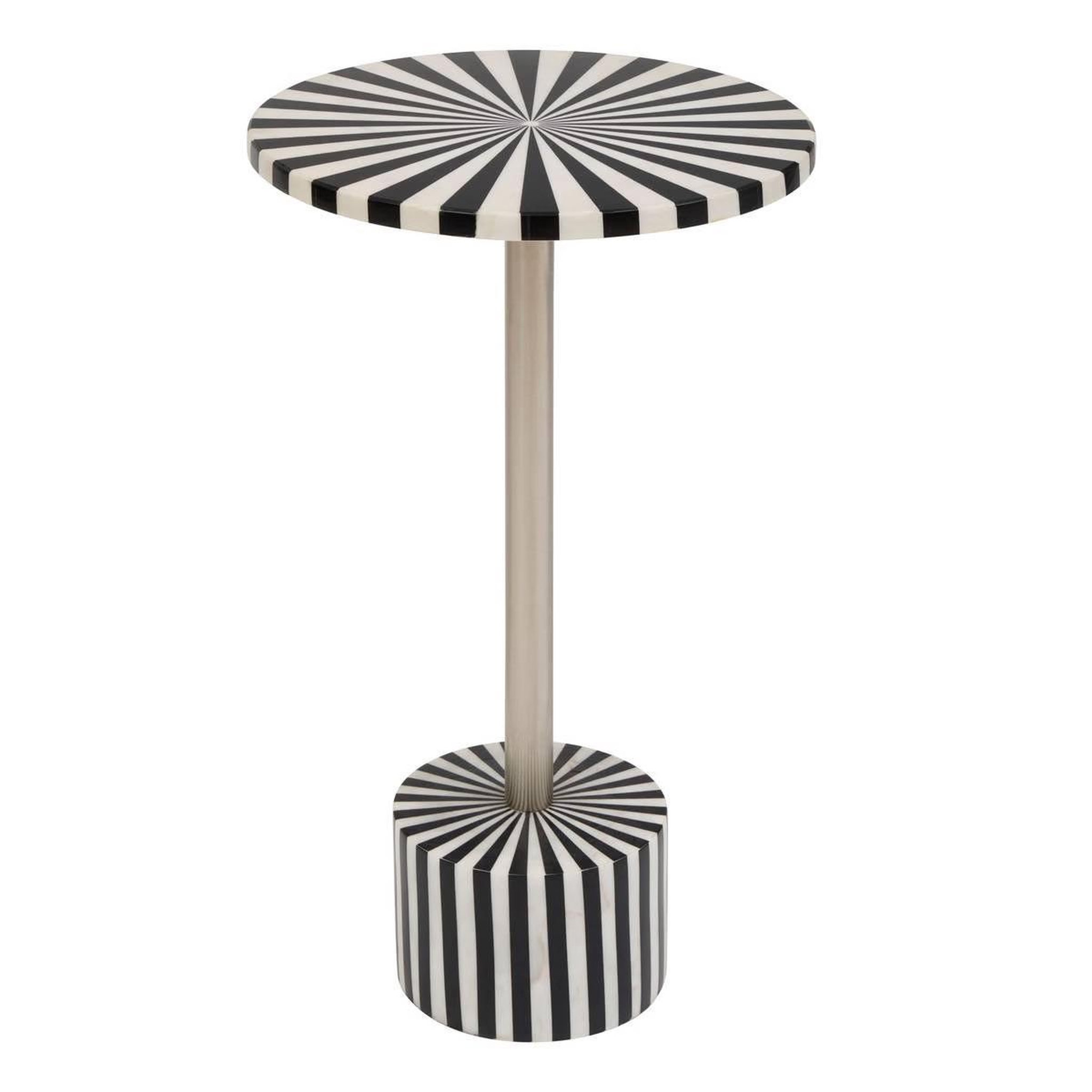 ATMOSPHERA Table d'appoint design  nema  36cm noir & blanc