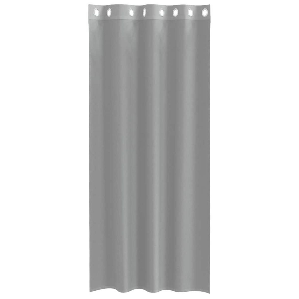 VIDAXL Rideaux en voile avec œillets 2 pcs gris clair 140x245 cm