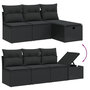 Voir la diapositive 3 : VIDAXL Salon de jardin 7 pcs avec coussins noir resine tressee