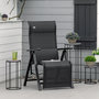 Voir la diapositive 6 : OUTSUNNY Chaise longue pliable dossier réglable textilène noir