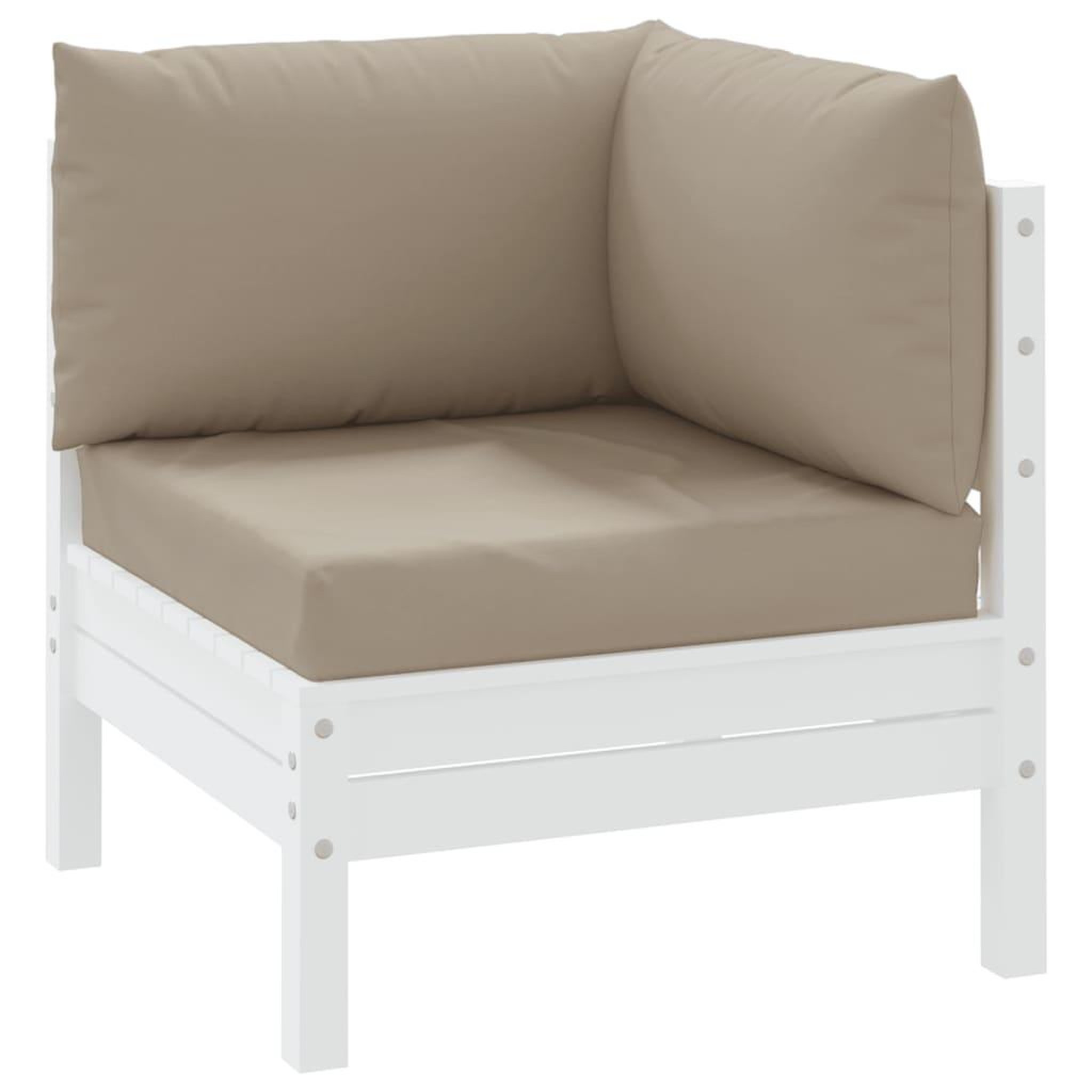 Voir la diapositive 3 : VIDAXL Coussins de palette lot de 3 taupe tissu oxford