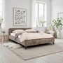 Voir la diapositive 2 : IDIMEX Lit double LEVERDA 140 x 190 cm, revêtement en tissu