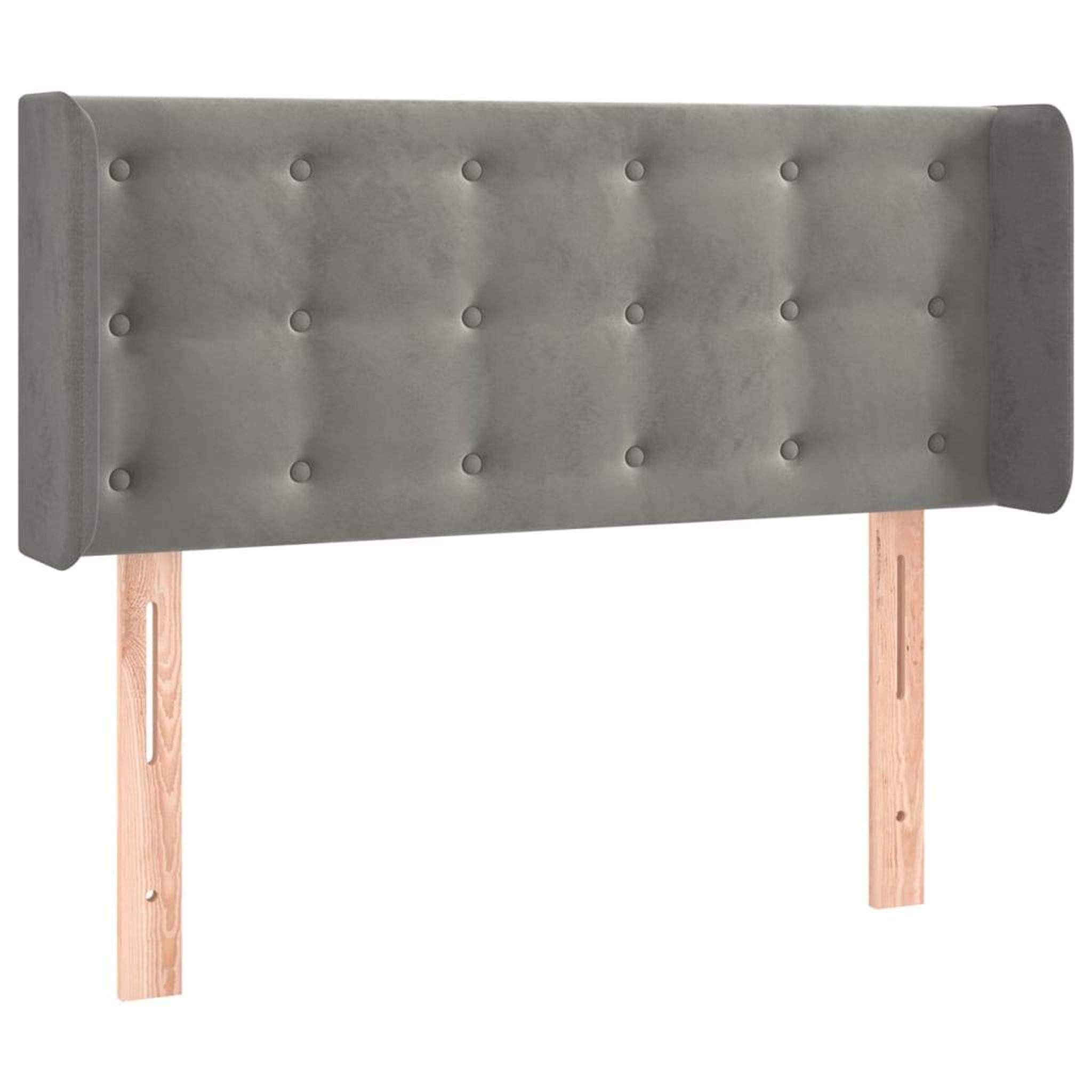 Voir la diapositive 3 : VIDAXL Tete de lit a LED Gris clair 83x16x78/88 cm Velours