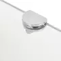 VIDAXL Etagere de coin et supports chromes Verre transparent 45x45 cm