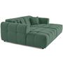 Voir la diapositive 2 : LISA DESIGN Ray - canapé droit 4 places avec double méridienne - assise profonde - en tissu texturé