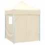 Voir la diapositive 3 : VIDAXL Tente de reception pliable avec 4 parois 2x2 m Acier Creme