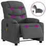 Voir la diapositive 2 : VIDAXL Fauteuil inclinable de massage electrique gris fonce tissu