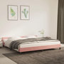 Voir la diapositive 1 : VIDAXL Cadre de lit et tete de lit sans matelas rose 200x200cm velours