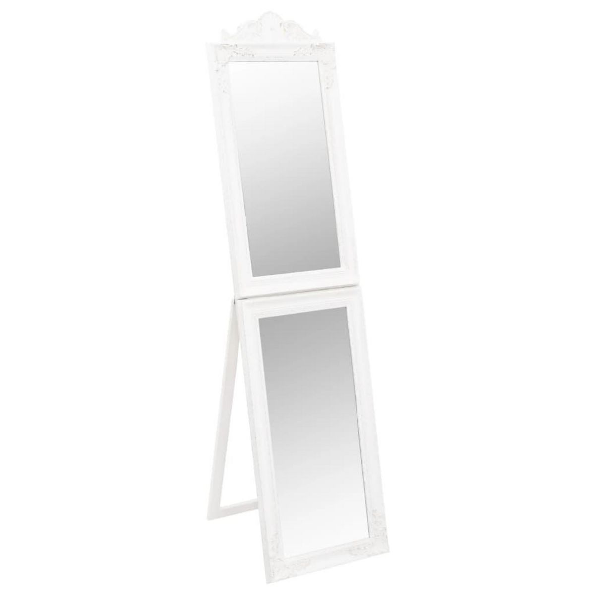 VIDAXL Miroir sur pied Blanc 40x160 cm