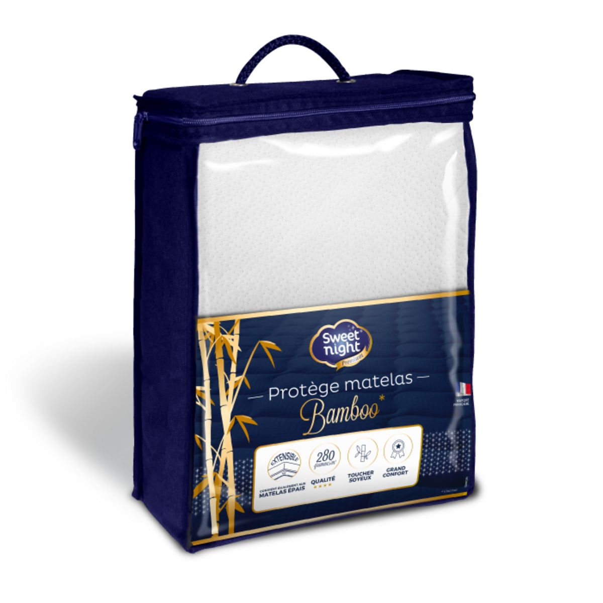Sweetnight Protège matelas prenium viscose de bambou QUALITE HOTELLERIE DE LUXE