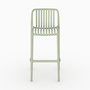 Voir la diapositive 3 : Rendez vous déco Lot de 2 chaises de bar de jardin 76 cm en plastique vert pastel-Duli