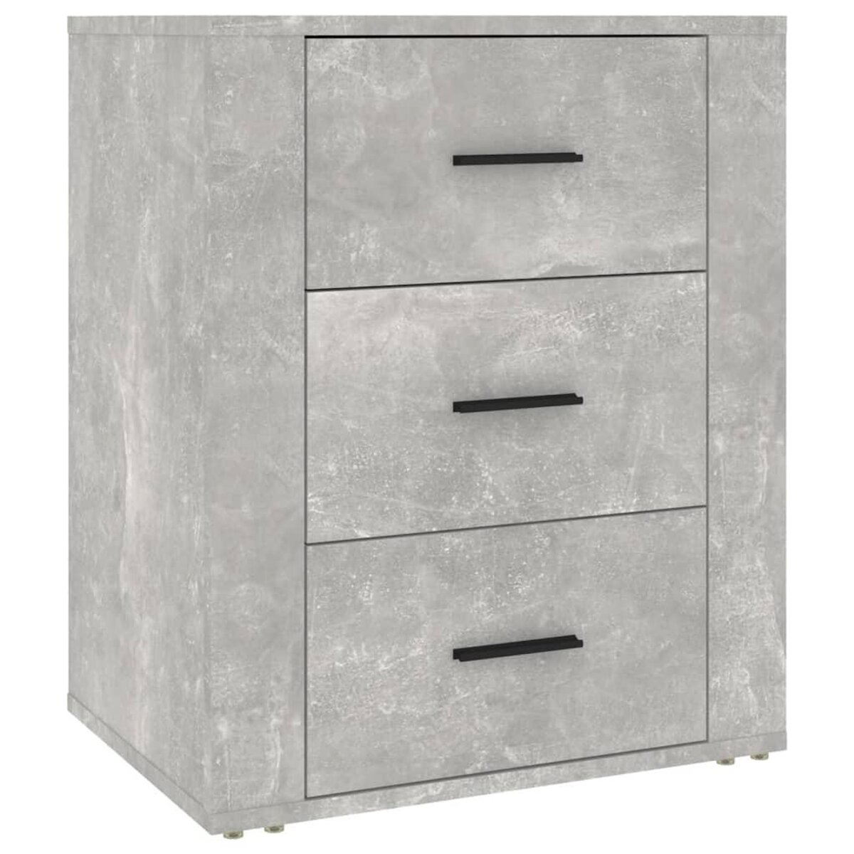 VIDAXL Table de chevet Gris beton 50x36x60 cm Bois d'ingenierie