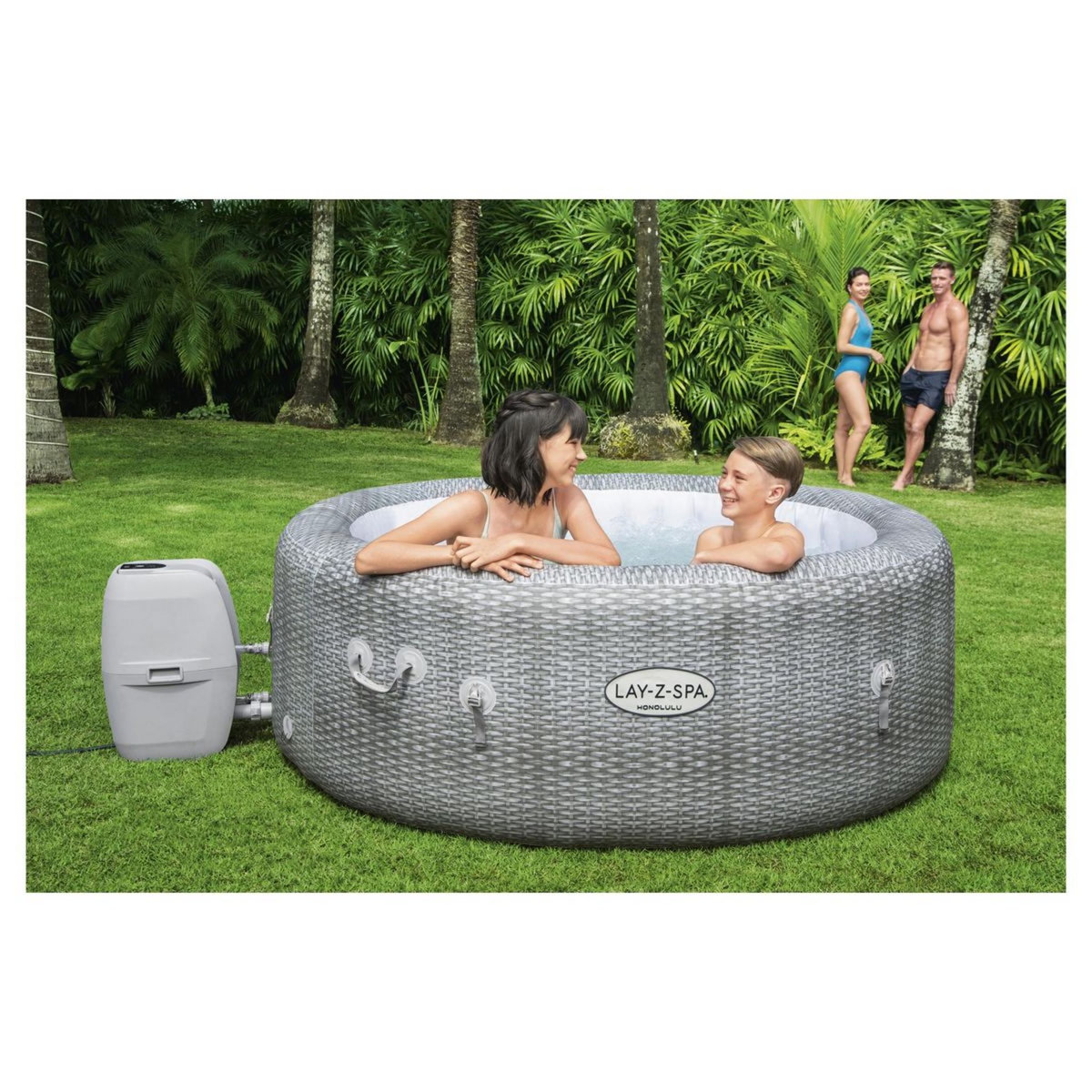 BESTWAY Spa gonflable rond - 4/6 places - Diam 1,96 x 0,71 m - LAY-Z-SPA HONOLULU