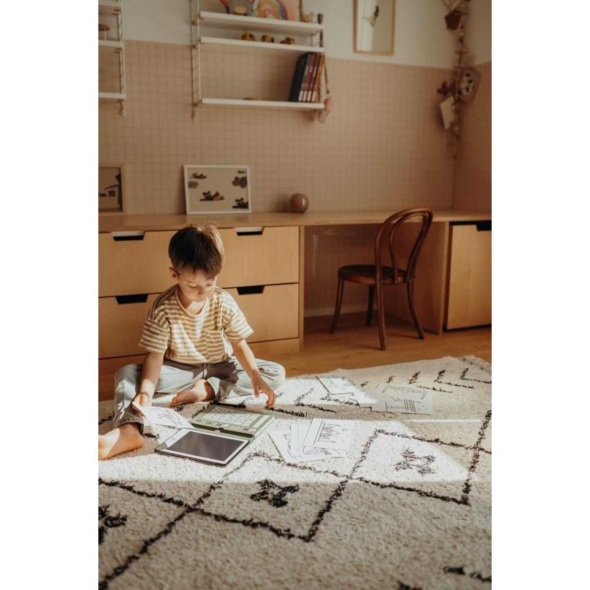 KIDYWOLF Kidydraw Mini Tablette de Dessin pour Enfants - Thème Voyages et Transports