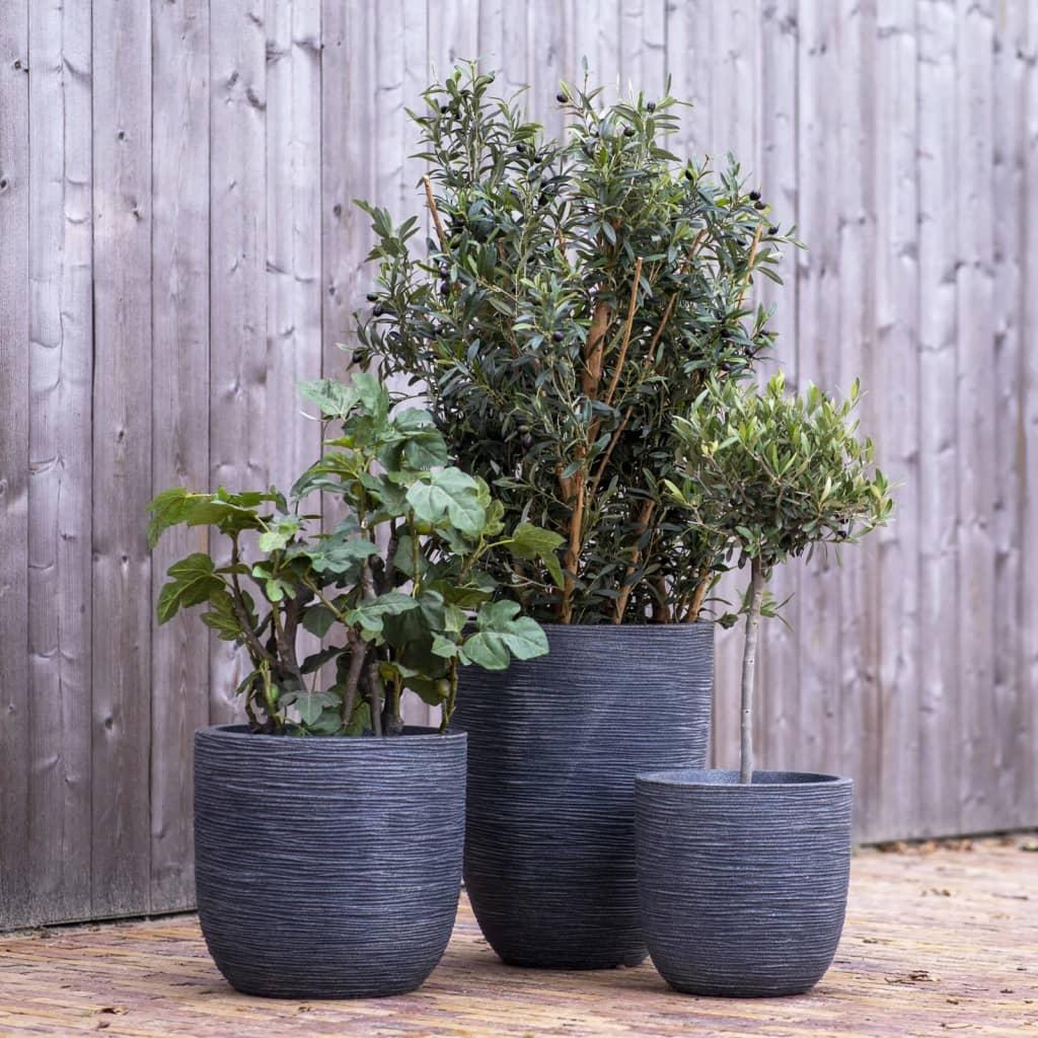 Voir la diapositive 1 : CAPI Capi Pot a fleurs Waste Rib 43x41 cm Gris