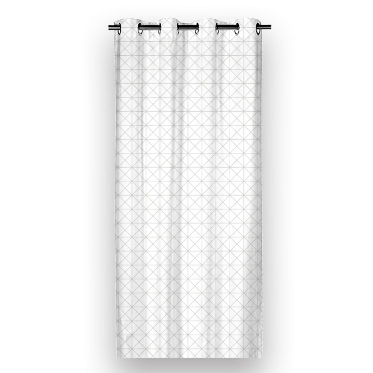 ACTUEL Rideau à &oelig;illets motifs géométriques style scandinave