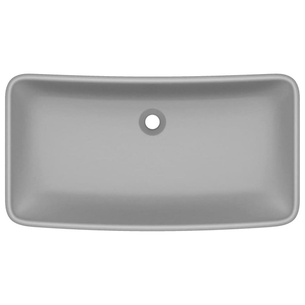 VIDAXL Lavabo de luxe rectangulaire Gris clair mat 71x38 cm Ceramique