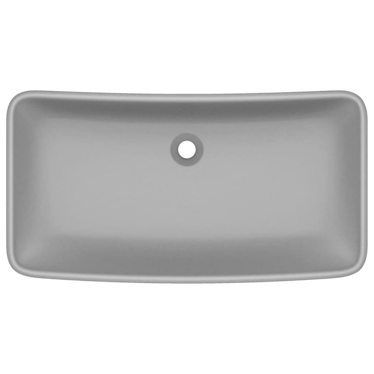 VIDAXL Lavabo de luxe rectangulaire Gris clair mat 71x38 cm Ceramique