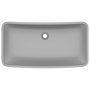 Voir la diapositive 3 : VIDAXL Lavabo de luxe rectangulaire Gris clair mat 71x38 cm Ceramique