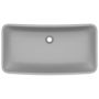 Voir la diapositive 3 : VIDAXL Lavabo de luxe rectangulaire Gris clair mat 71x38 cm Ceramique