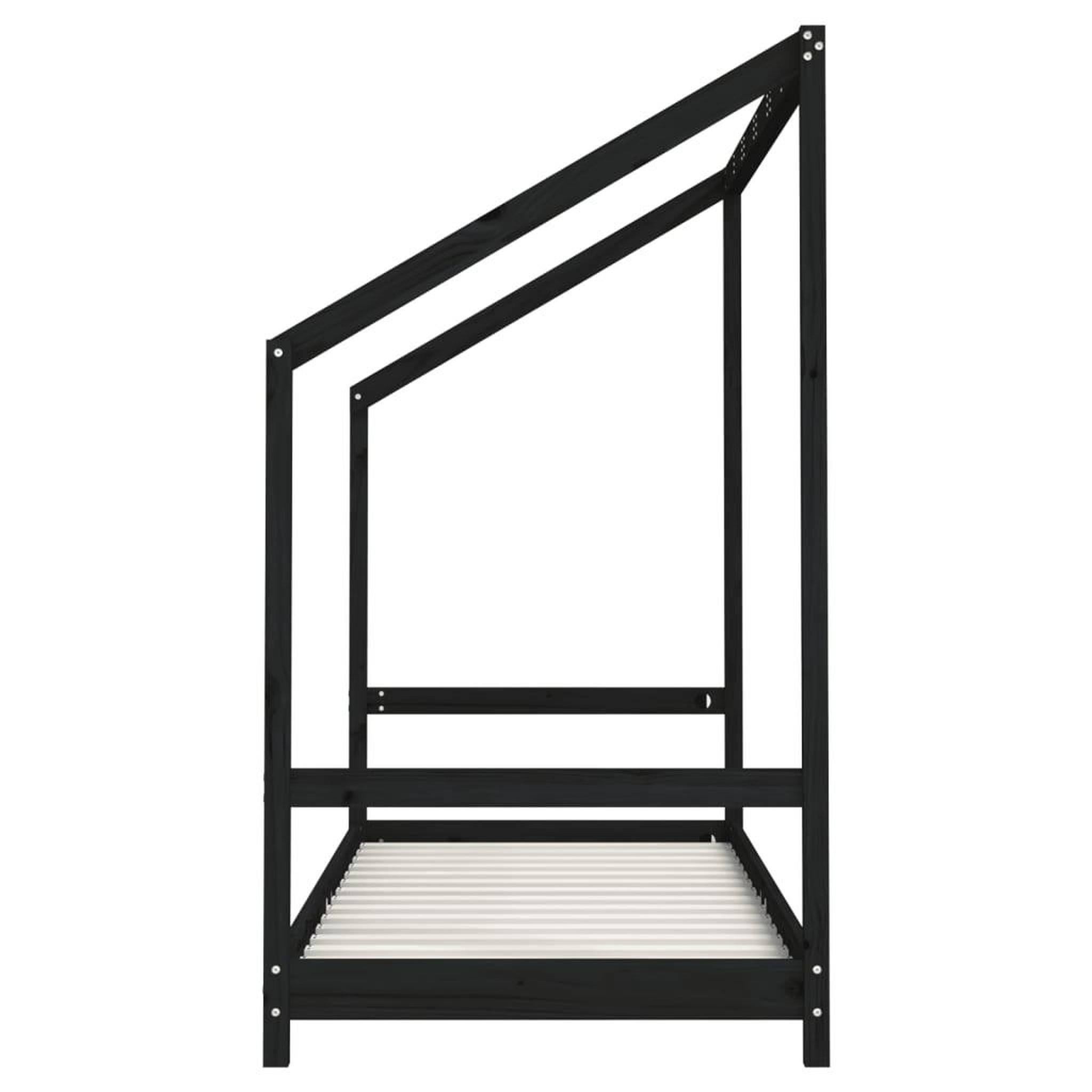 Voir la diapositive 5 : VIDAXL Cadre de lit pour enfants noir 2x(80x200) cm bois de pin massif