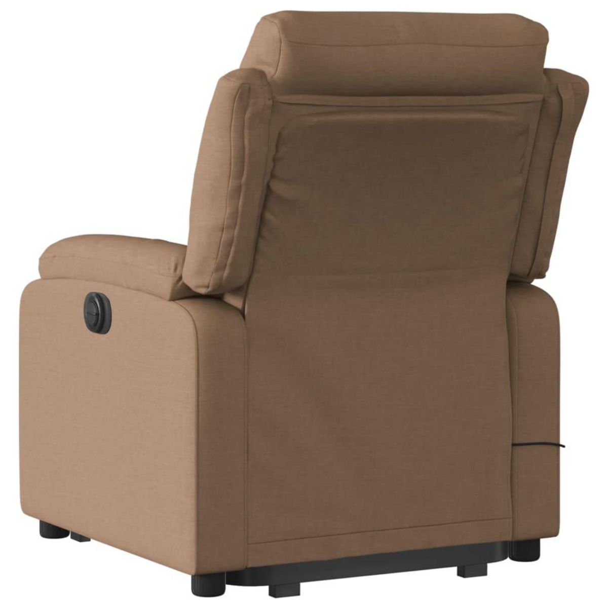 VIDAXL Fauteuil inclinable de massage electrique Marron Tissu