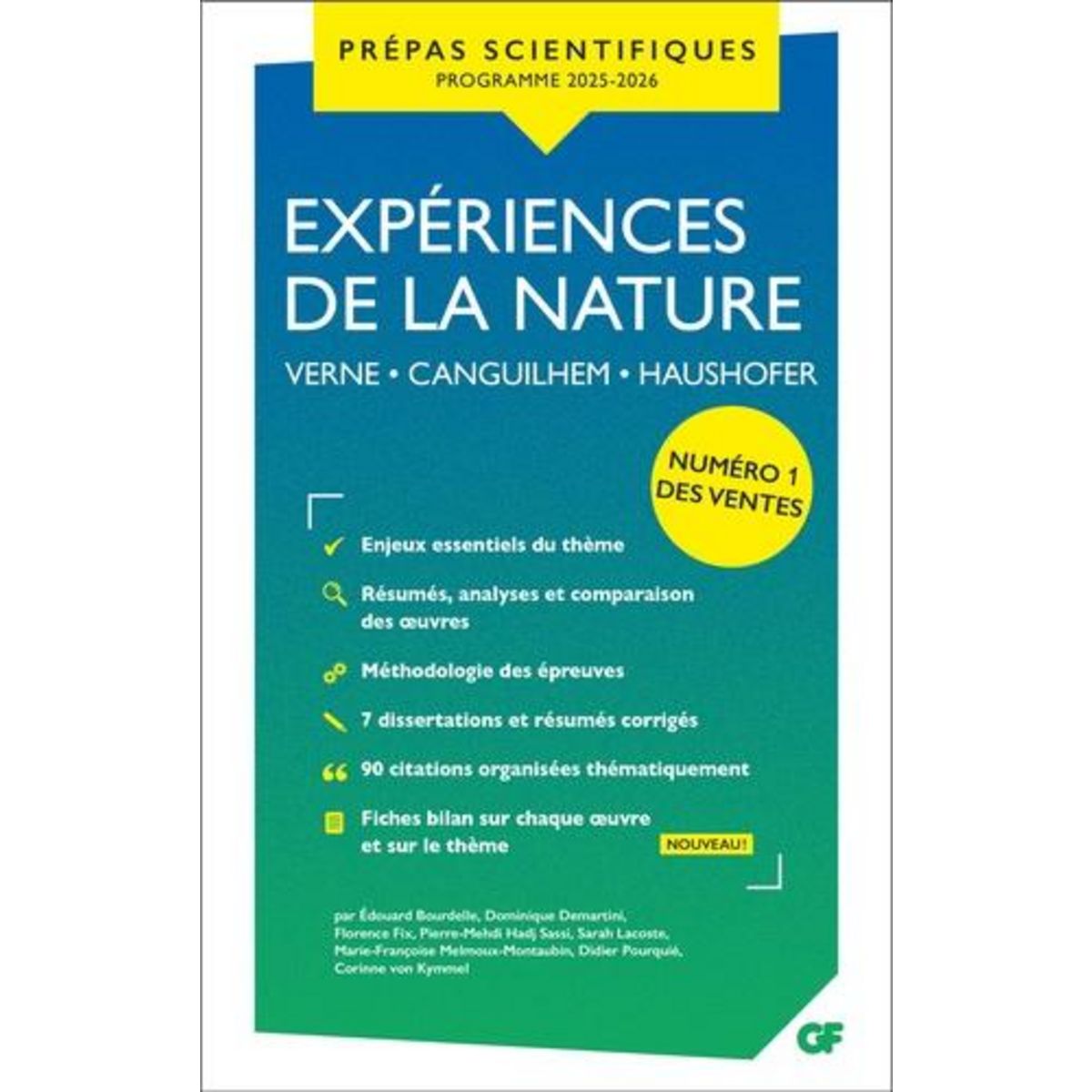 EXPERIENCES DE LA NATURE PREPAS SCIENTIFIQUES. VERNE, CANGUILHEM, HAUSHOFER, EDITION 2025-2026, Bourdelle Edouard