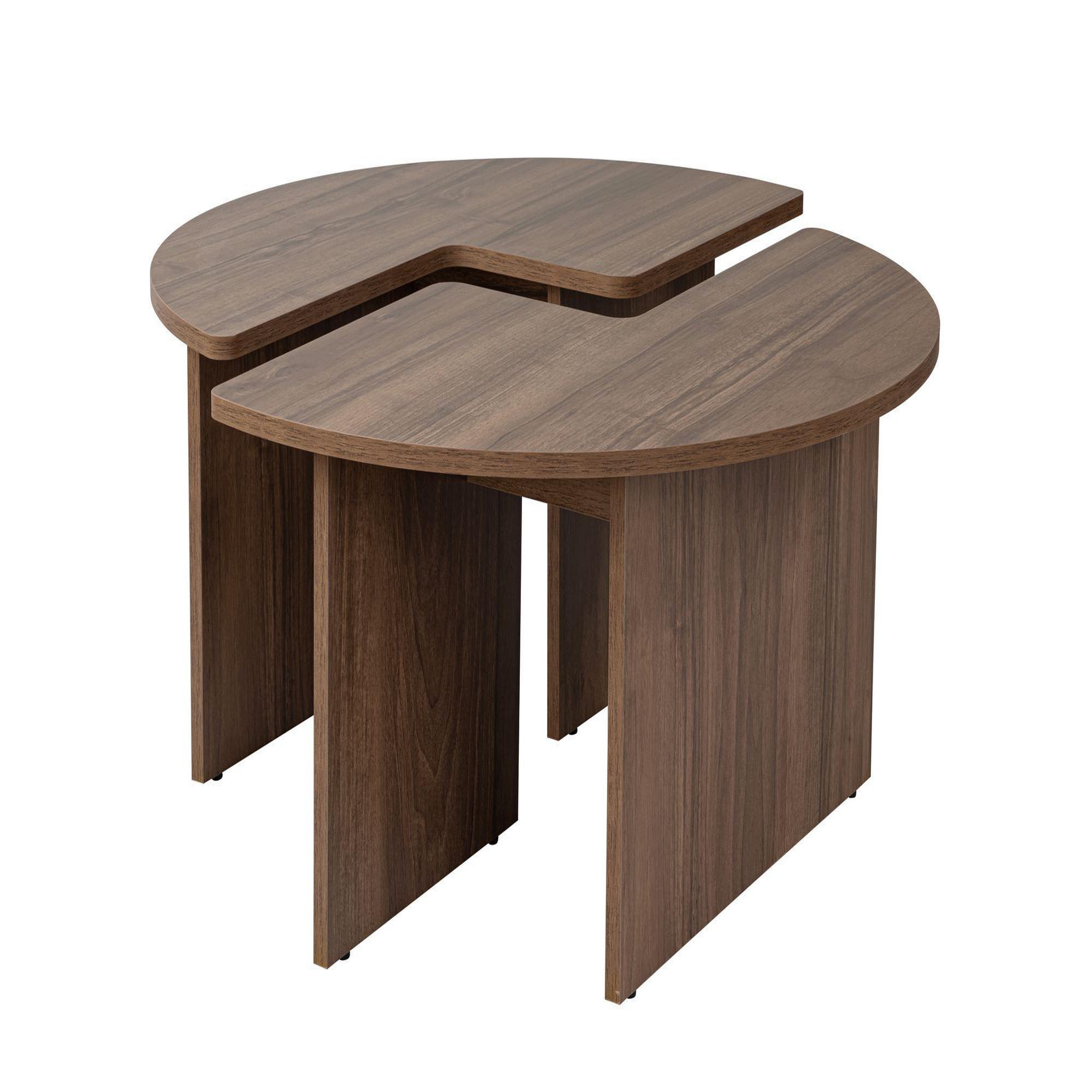 Habitat et Jardin Table basse en bois  moira  -  90 x 90 x 41 cm - noyer