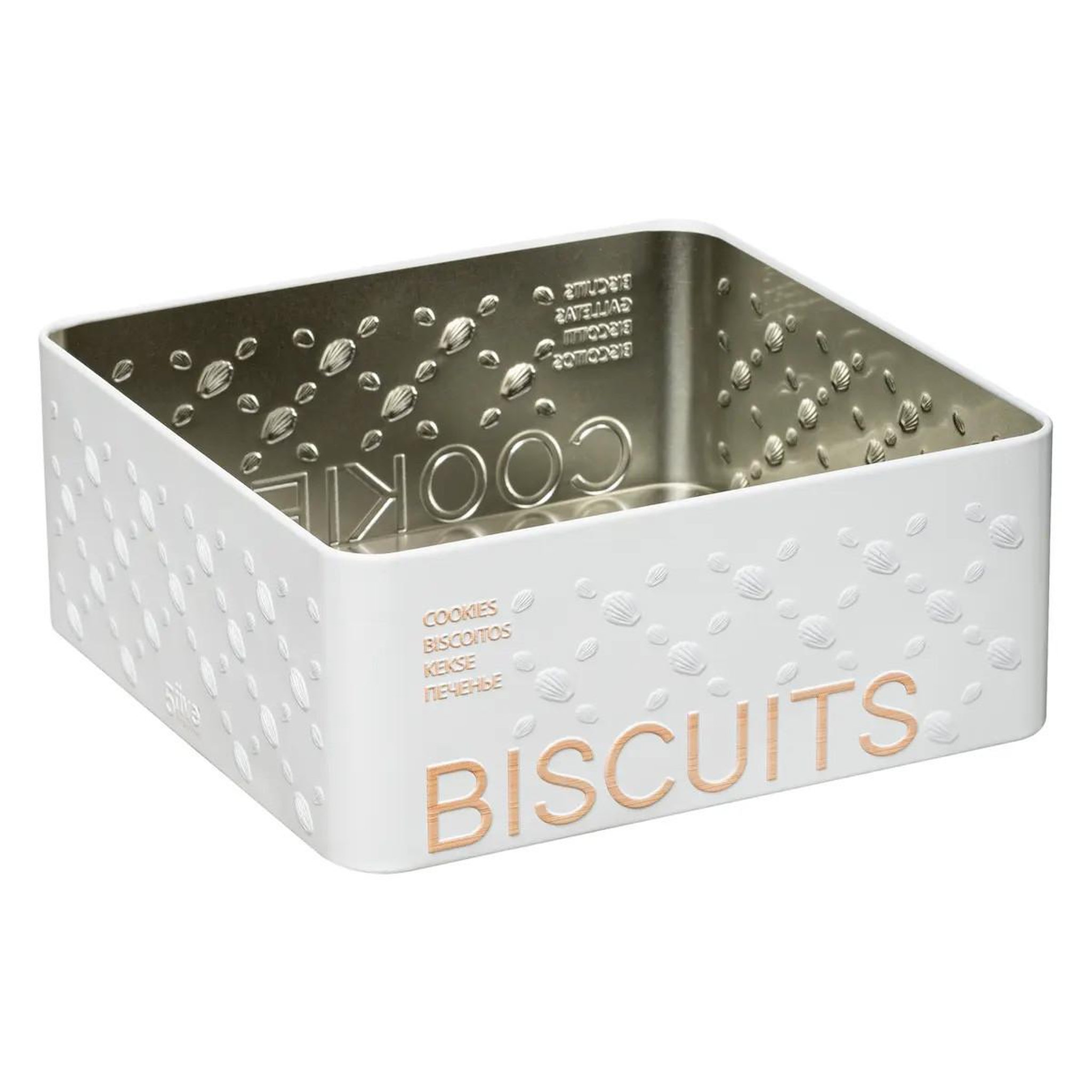 Voir la diapositive 2 : FIVE Boîte à biscuits  scandi  19cm blanc