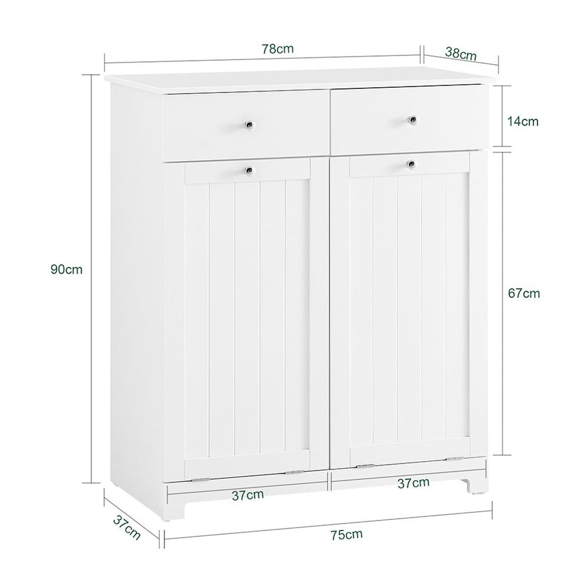 SOBUY SoBuy - Meuble De Buanderie à deux tiroirs - Moderne - BZR33-II