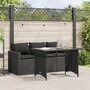 Voir la diapositive 1 : VIDAXL Ensemble a manger de jardin coussins 2pcs noir resine tressee