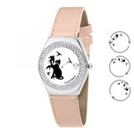 SC CRYSTAL Montre Alysson chat à mouvement tournant SC Crystal ornée de Cristaux scintillants