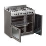 Voir la diapositive 4 : CONTINENTAL EDISON Cuisiniere piano gaz 3 fours electriques CONTINENTAL EDISON CECP903FIX 5 feux - Inox - Largeur 90 cm