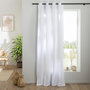 Voir la diapositive 1 : FUTURE HOME Rideau uni en gaze de coton oeillets à l'unité 140x300cm