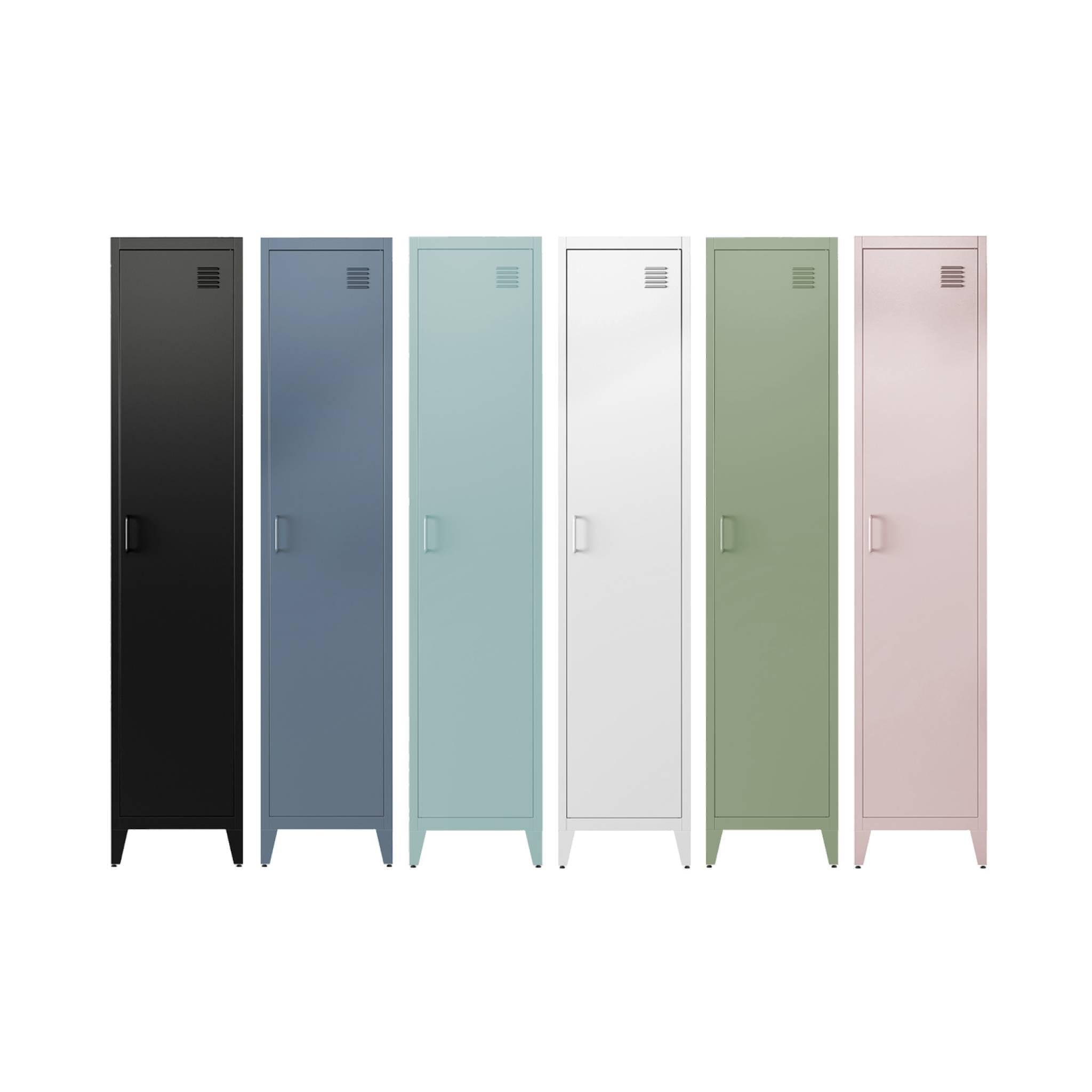 Voir la diapositive 5 : SWEEEK Armoire chambre industrielle métal, 4 espaces de rangement