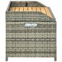 Voir la diapositive 4 : VIDAXL Banc de rangement de jardin 120 cm Resine tressee Gris