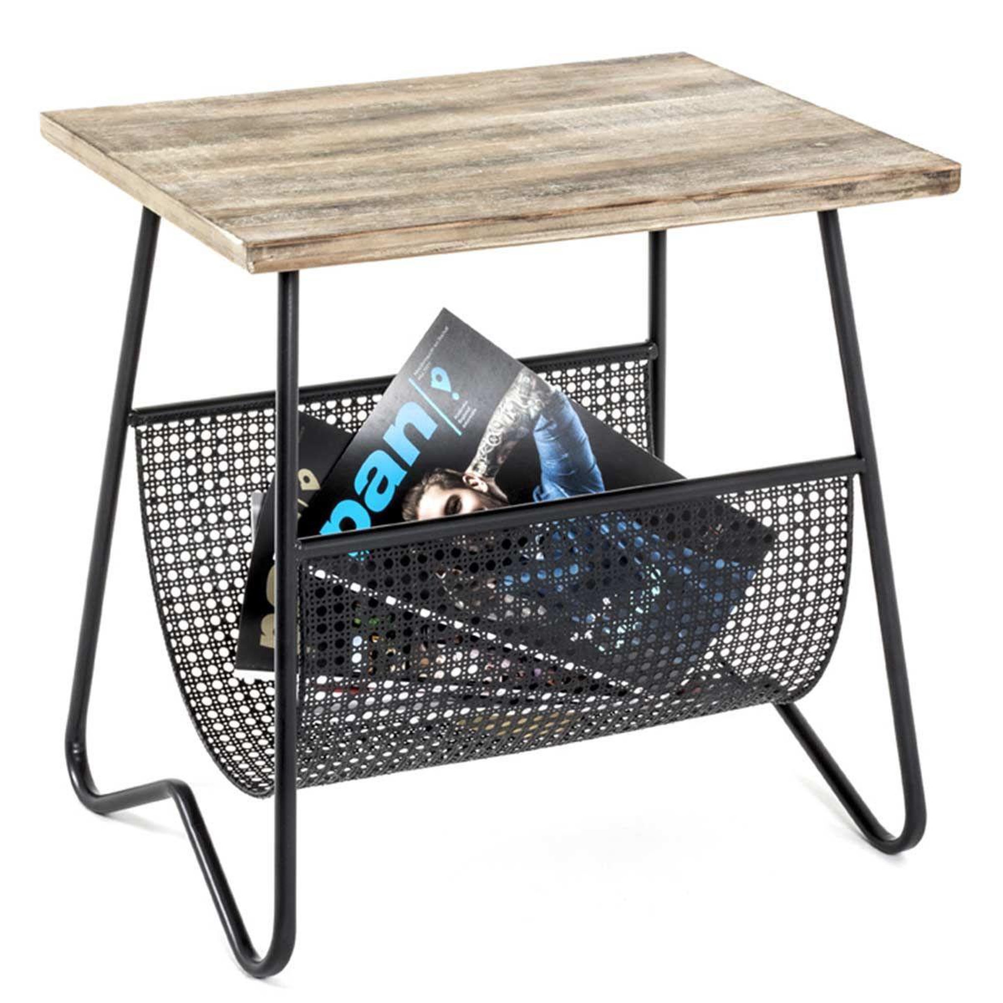 Voir la diapositive 4 : Paris Prix Table d'appoint design  porte revues  51cm noir
