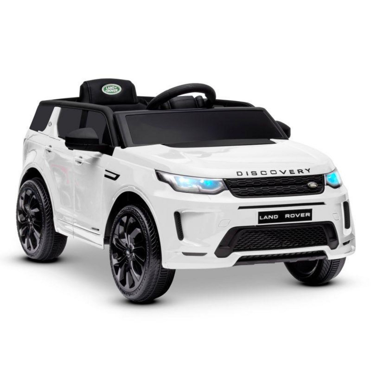 PLAY4FUN Voiture électrique SUV pour enfant Land Rover Discovery 2x 25W - marche AV/AR, Phares et Système audio