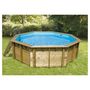 Voir la diapositive 2 : UBBINK Piscine hors so lbois octogonale  - 430x120cm - Liner Bleu -OCEA