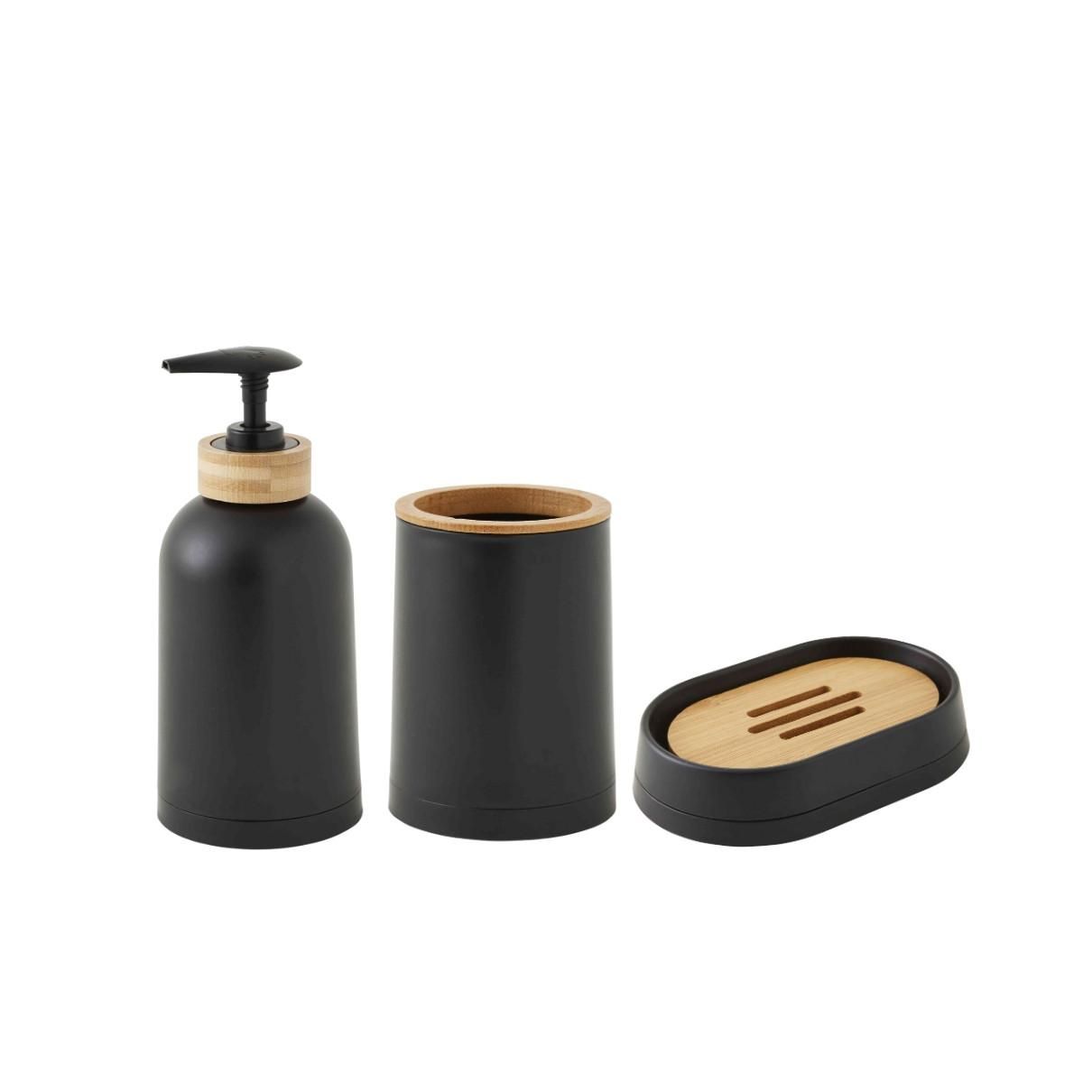 GUY LEVASSEUR Set salle de bain uni 3 pièces en bambou