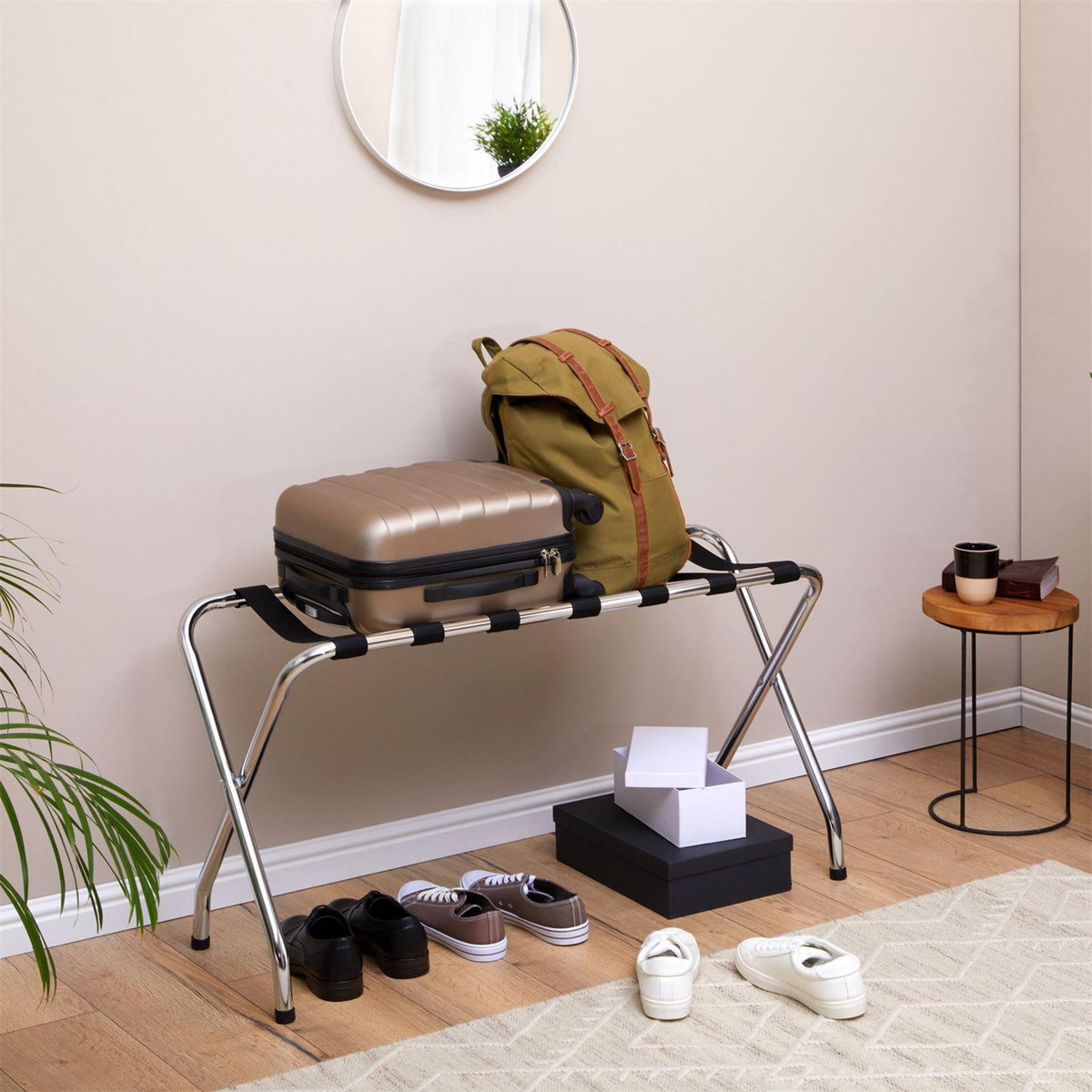 IDIMEX Porte-valise VOYAGE, structure pliable en métal