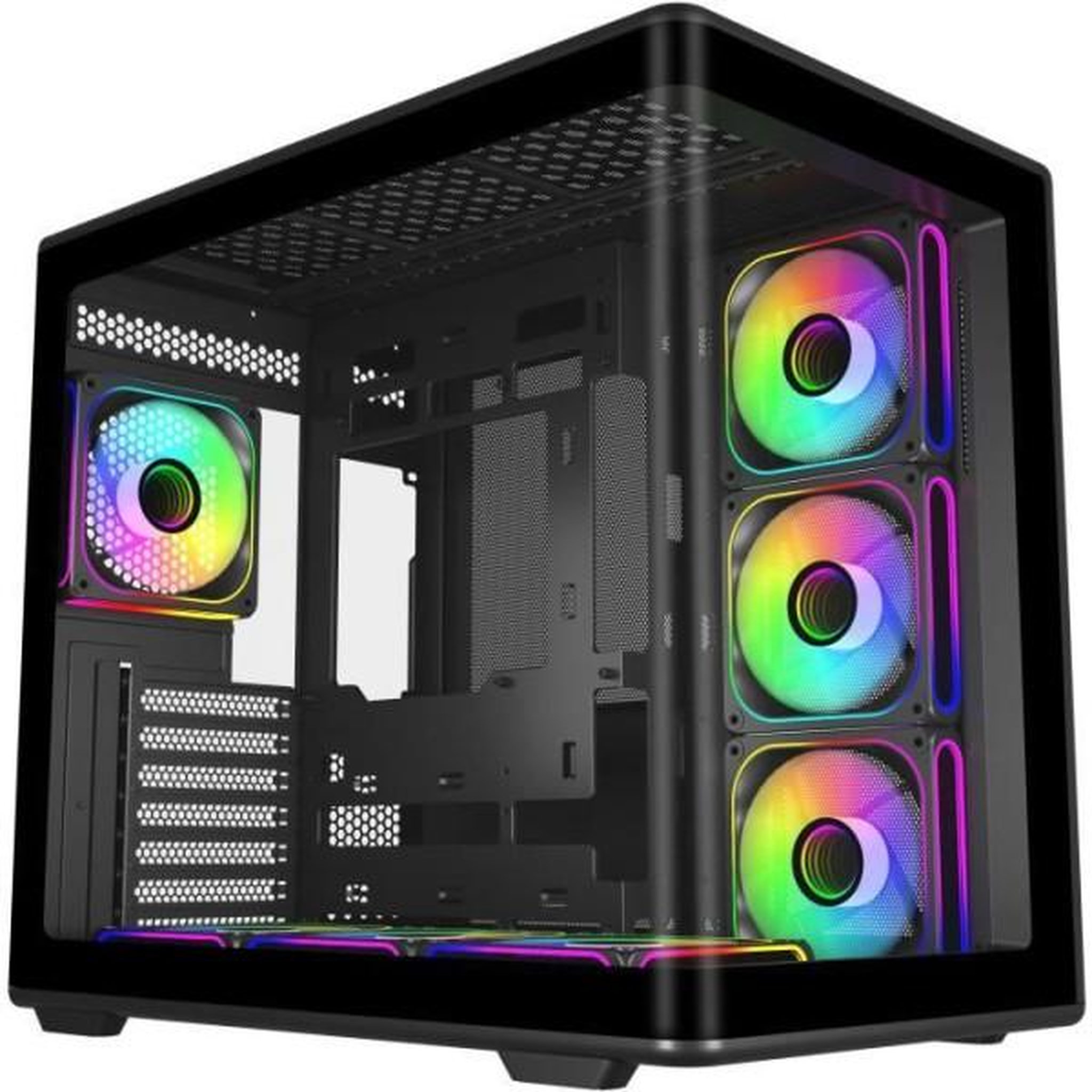 Cooler Master COOLER MASTER - Elite 600 Black 7*ARGB (7 Fan Version + Hub) - Boîtier PC - Moyen tour