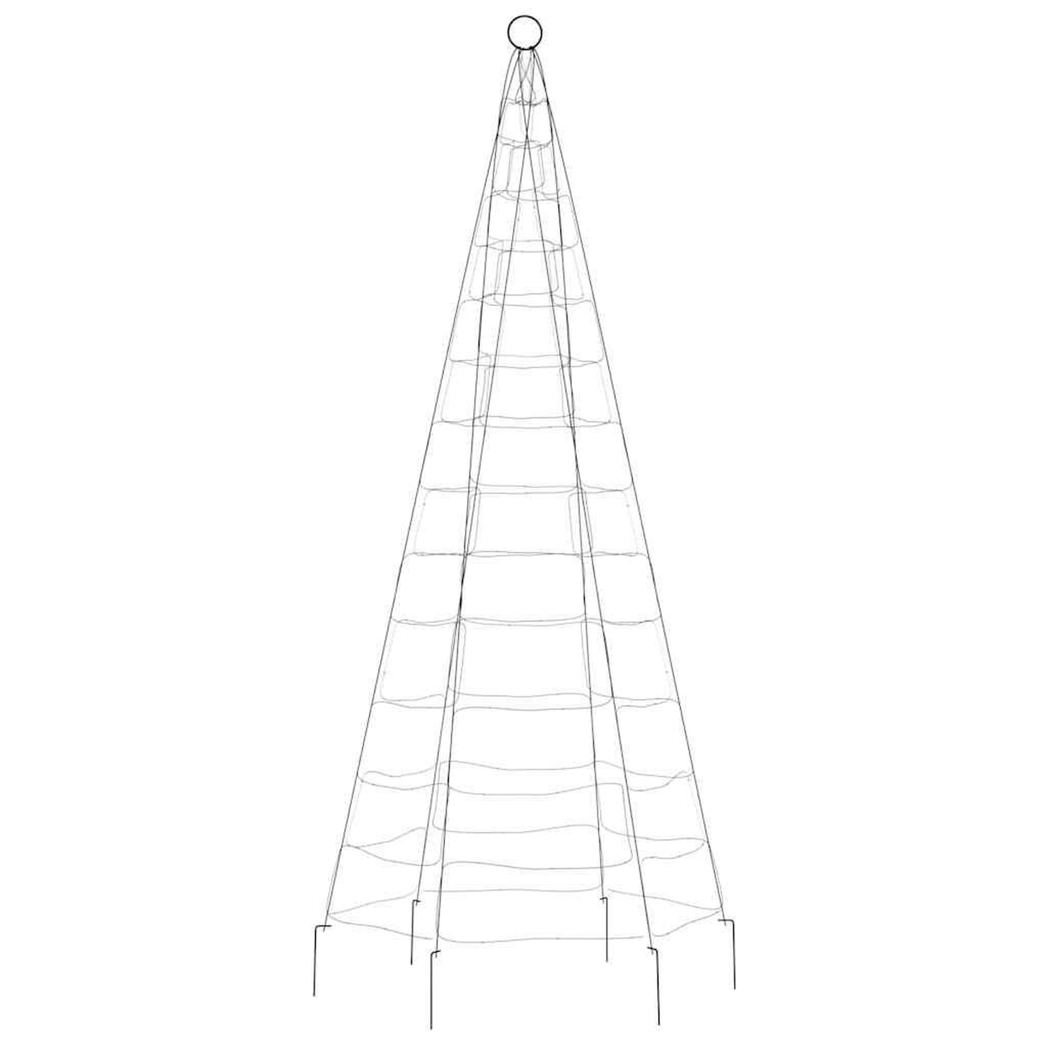 Voir la diapositive 5 : VIDAXL Sapin de Noël a LED sur mat de drapeau 200 LED blanc 180 cm