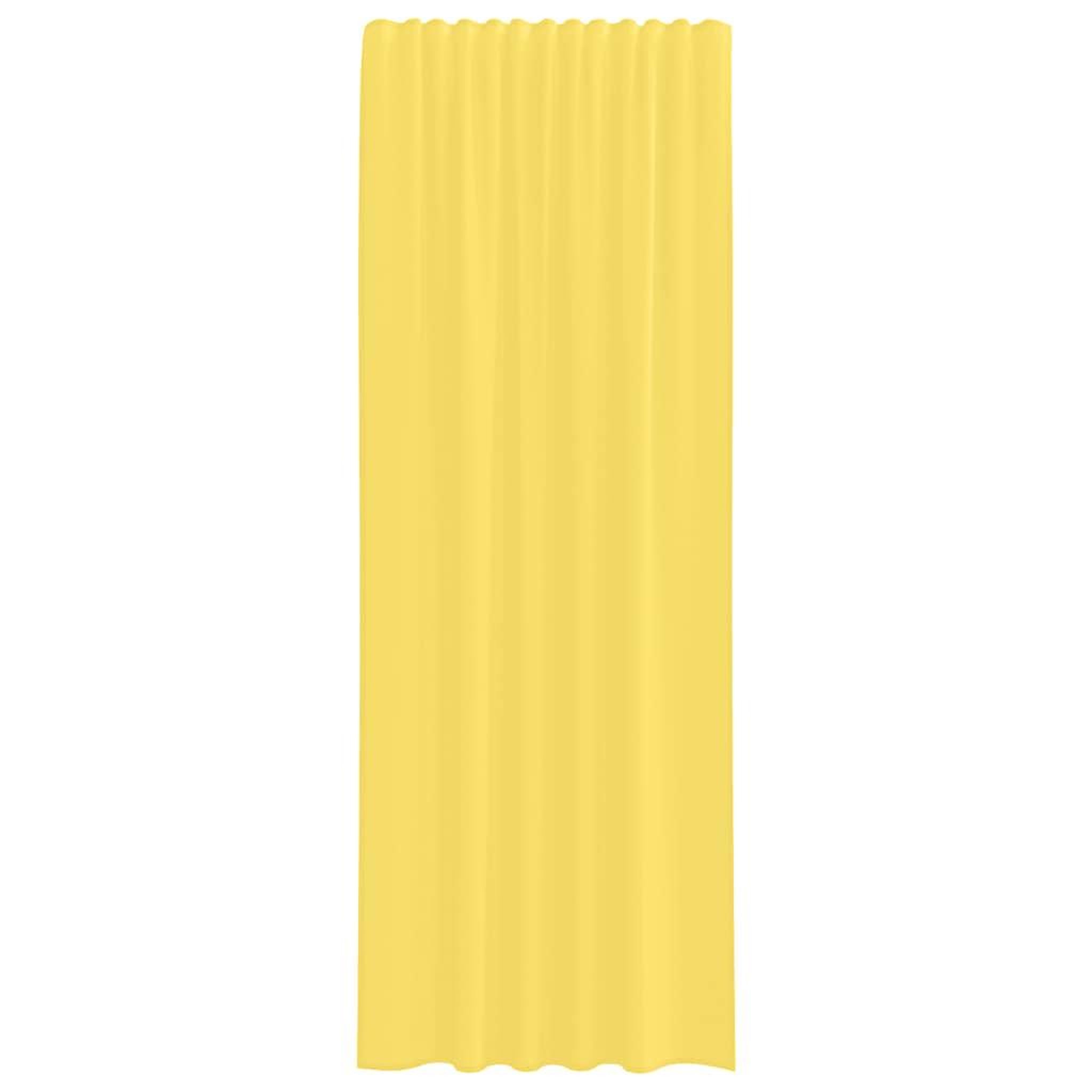 Voir la diapositive 4 : VIDAXL Rideaux en voile avec boucles 2 pcs jaune 140x260 cm